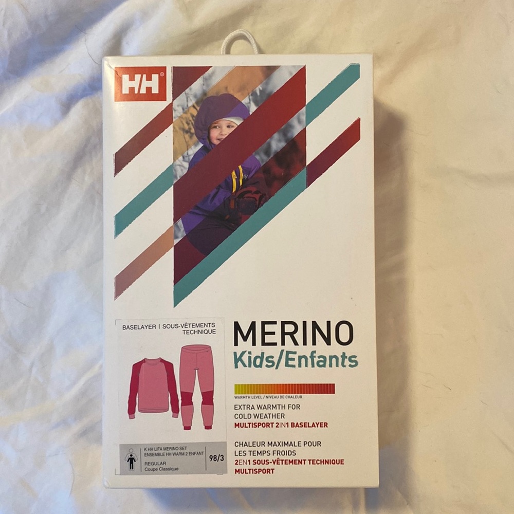 Helly Hansen LIFA Merino Baselayer size 3, set of pants + shirt